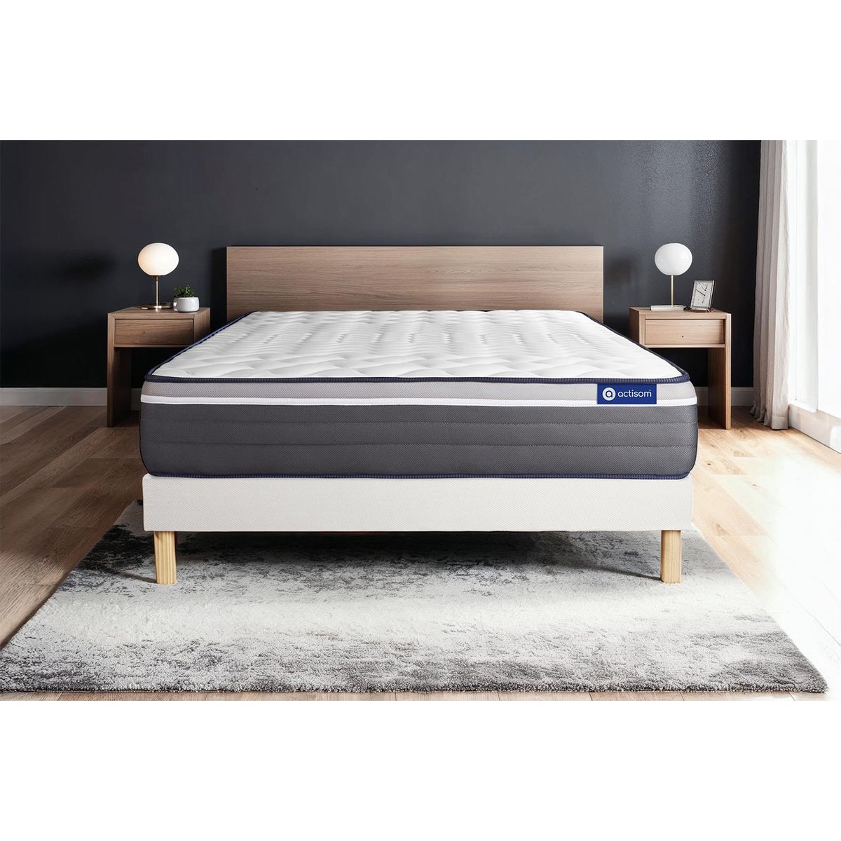 Kit rete e materasso matrimoniale Actiflex plus 180x210cm - Spessore : 26cm - Molle insacchettate e memory foam- molto rigido