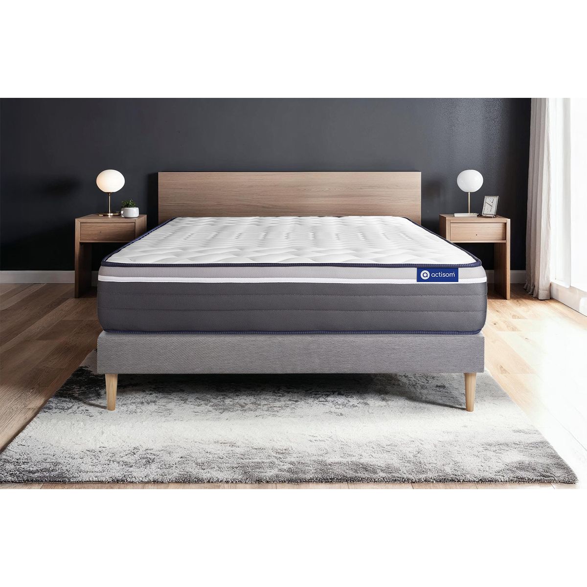 Kit rete e materasso Actiflex plus 120x190cm - Spessore : 26cm - Molle insacchettate e memory foam- molto rigido
