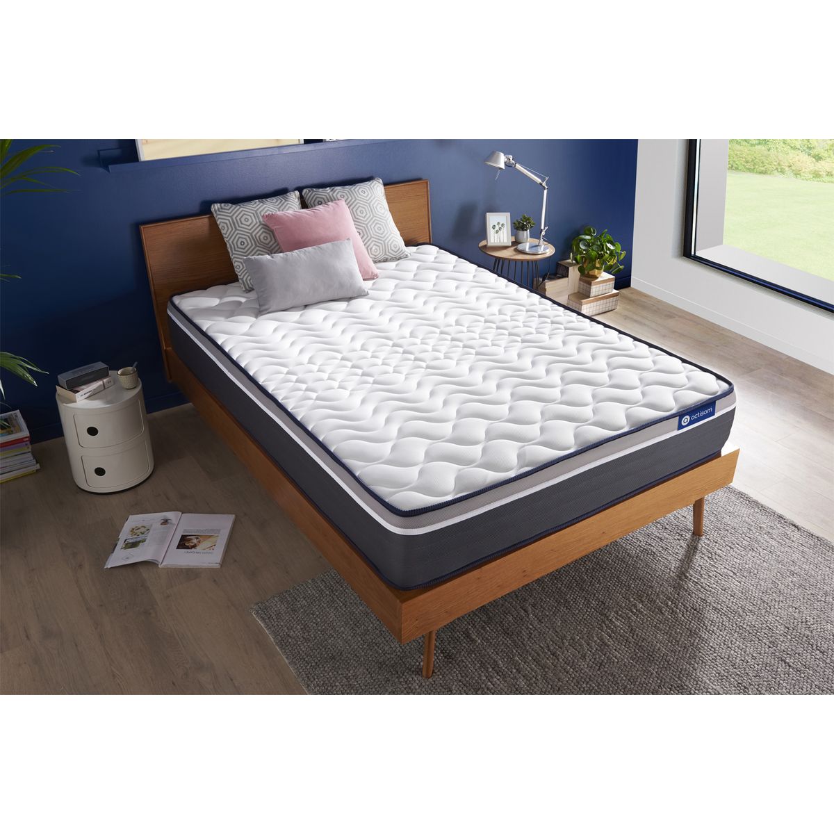 Materasso Actiflex plus 120x195cm - Spessore : 26cm - Molle insacchettate e memory foam - Molto rigido