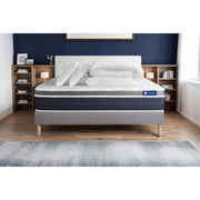 Pacchetto letto completo - Materasso 140x190cm + Box spring con doghe (in kit) + 2 cuscini + Piumino - Actilatex Confort