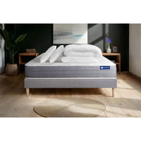Pacchetto letto completo - Materasso 140x200cm + Box spring con doghe (kit) + 2 cuscini + Piumino - Actilatex Dream
