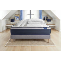Pacchetto letto completo - Materasso 200x200cm + Box spring con doghe (kit) + 2 cuscini + Piumino - Actilatex Max