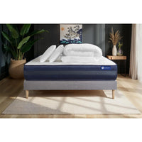 Pacchetto letto completo - Materasso 160x200cm + Box spring con doghe (kit) + 2 cuscini + Piumino - Actilatex Tech