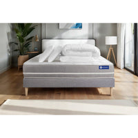 Pacchetto letto completo - Materasso 140x190cm + Box spring con doghe (kit) + 2 cuscini + Piumino - Actilatex Touch