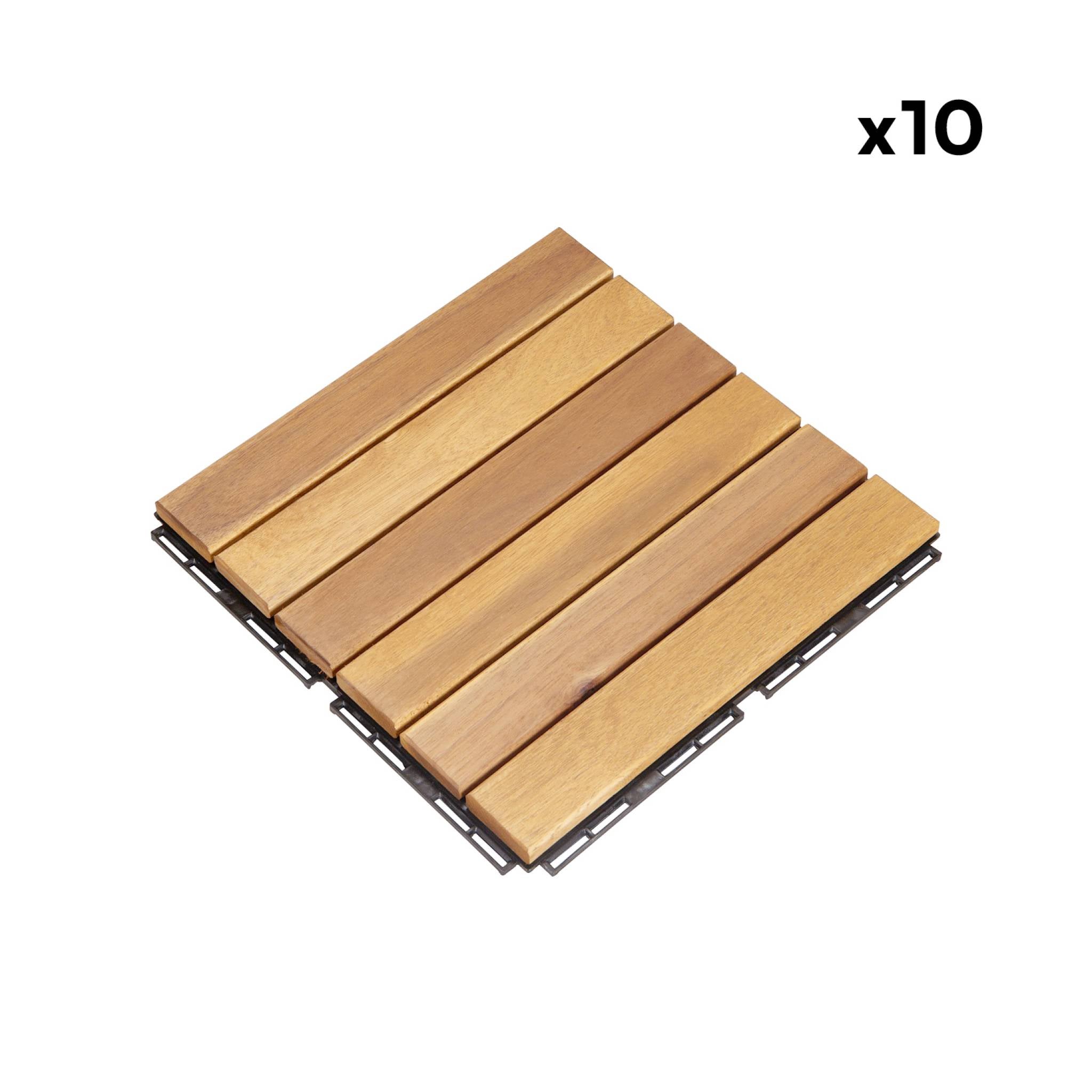 Set di piastrelle per decking in legno, 30x30cm