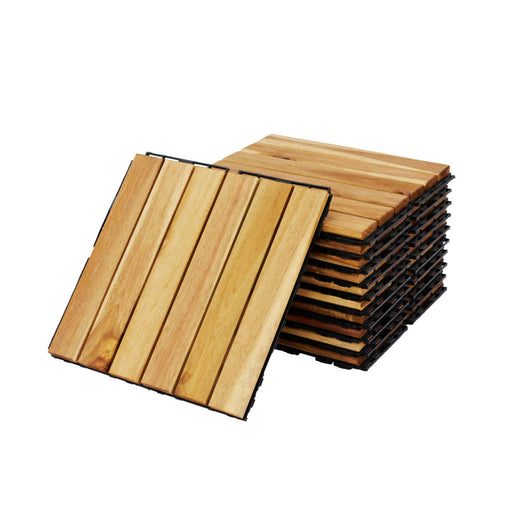 Set di piastrelle per decking in legno, 30x30cm