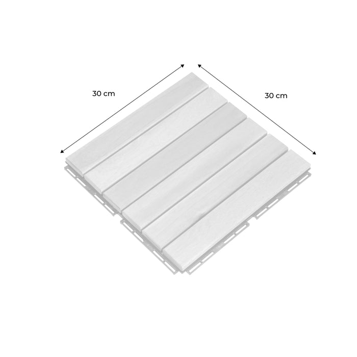 Set di piastrelle per decking in legno, 30x30cm