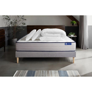 Pacchetto letto completo - Materasso 160x200cm + Box spring con doghe (kit) + 2 cuscini + Piumino - Actimemo Form