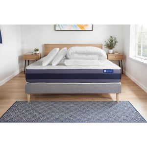 Pacchetto letto completo - Materasso 160x200cm + Box spring con doghe (in kit) + 2 cuscini + Piumino - Actimemo Morpho