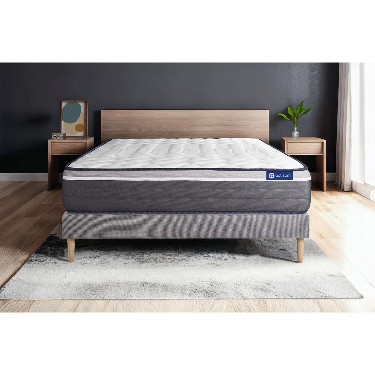 Kit rete e materasso matrimoniale Actimemo plus 140x220cm - Spessore : 26cm- memory foam- molto rigido