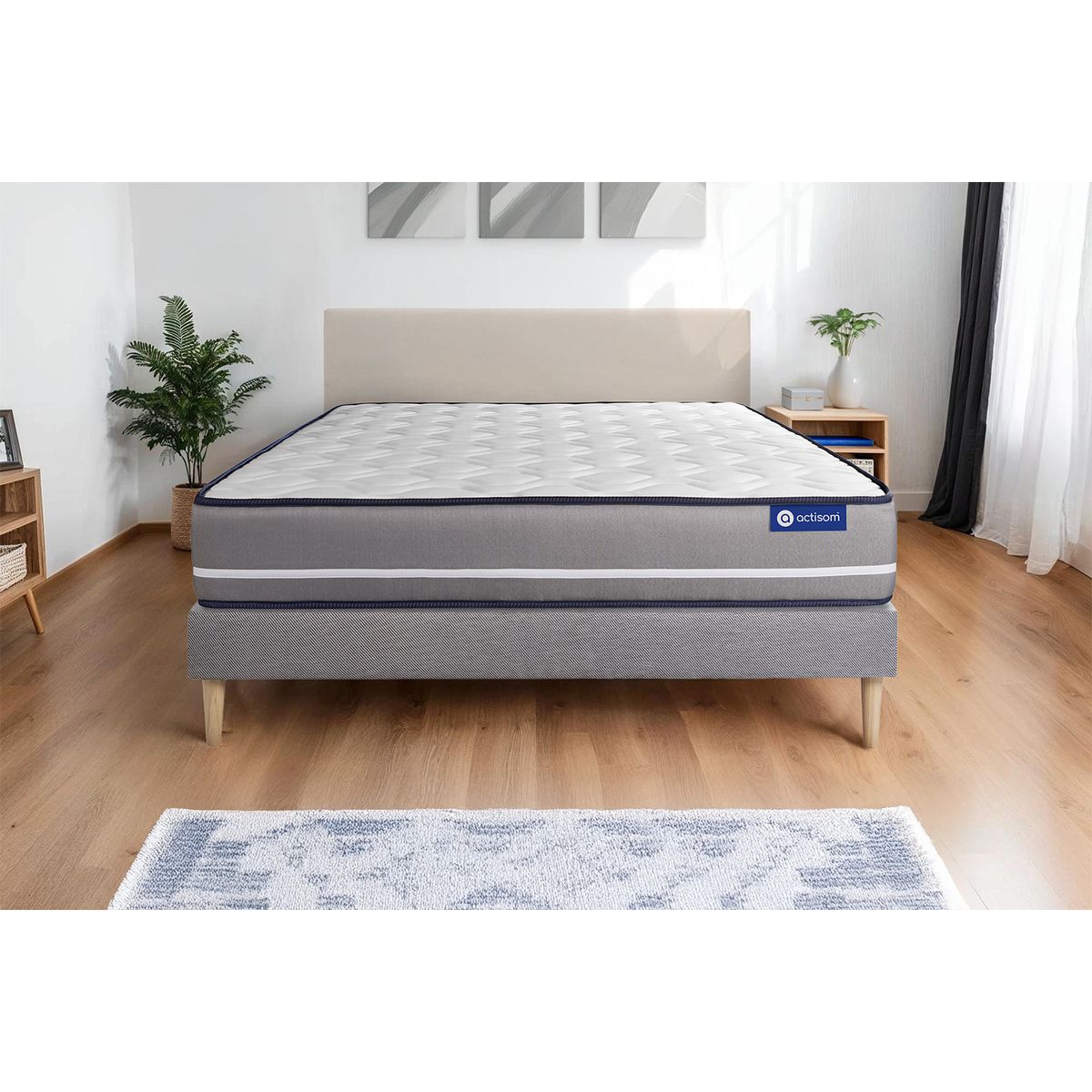 Kit rete e materasso matrimoniale Actimemo pur 140x200cm - Spessore : 20cm- memory foam - rigido