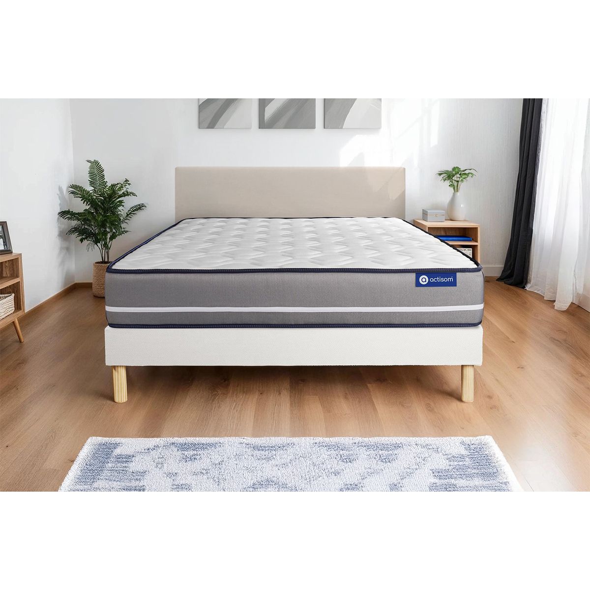 Kit rete e materasso matrimoniale Actimemo pur 180x190cm - Spessore : 20cm- memory foam - rigido