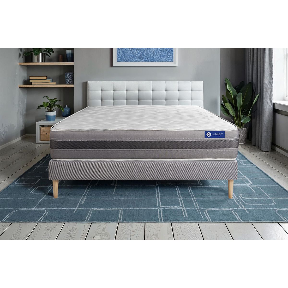 Kit rete e materasso matrimoniale Actimemo relax 200x200cm - Spessore : 24cm- memory foam - Moderatamente rigido