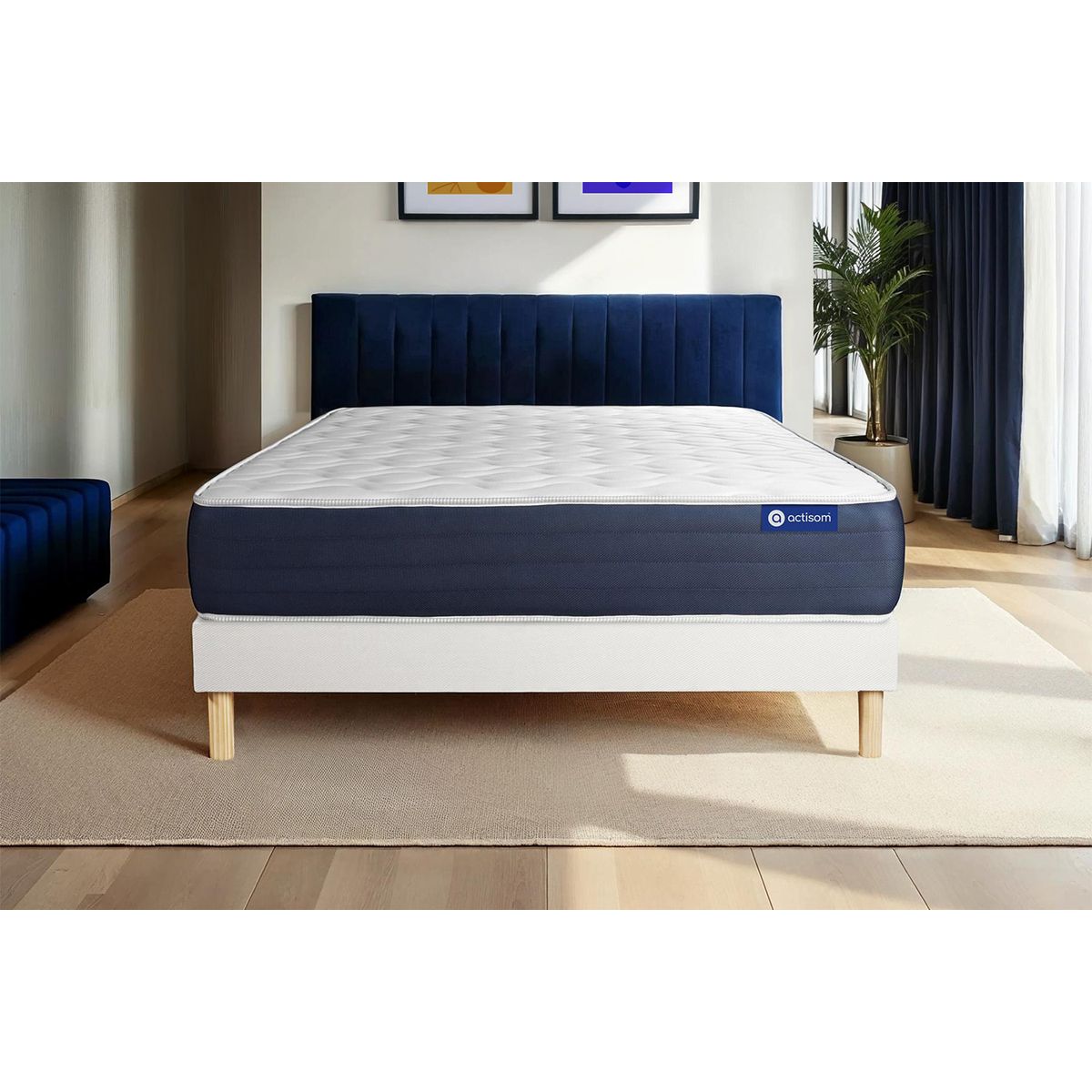 Kit rete e materasso matrimoniale Actimemo sleep 80x190cm - Spessore : 22cm- memory foam - Bilanciato -