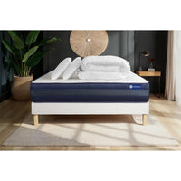 Pacchetto letto completo - Materasso 200x200cm + Box spring con doghe (kit) + 2 cuscini + Piumino - Actimemo Tech