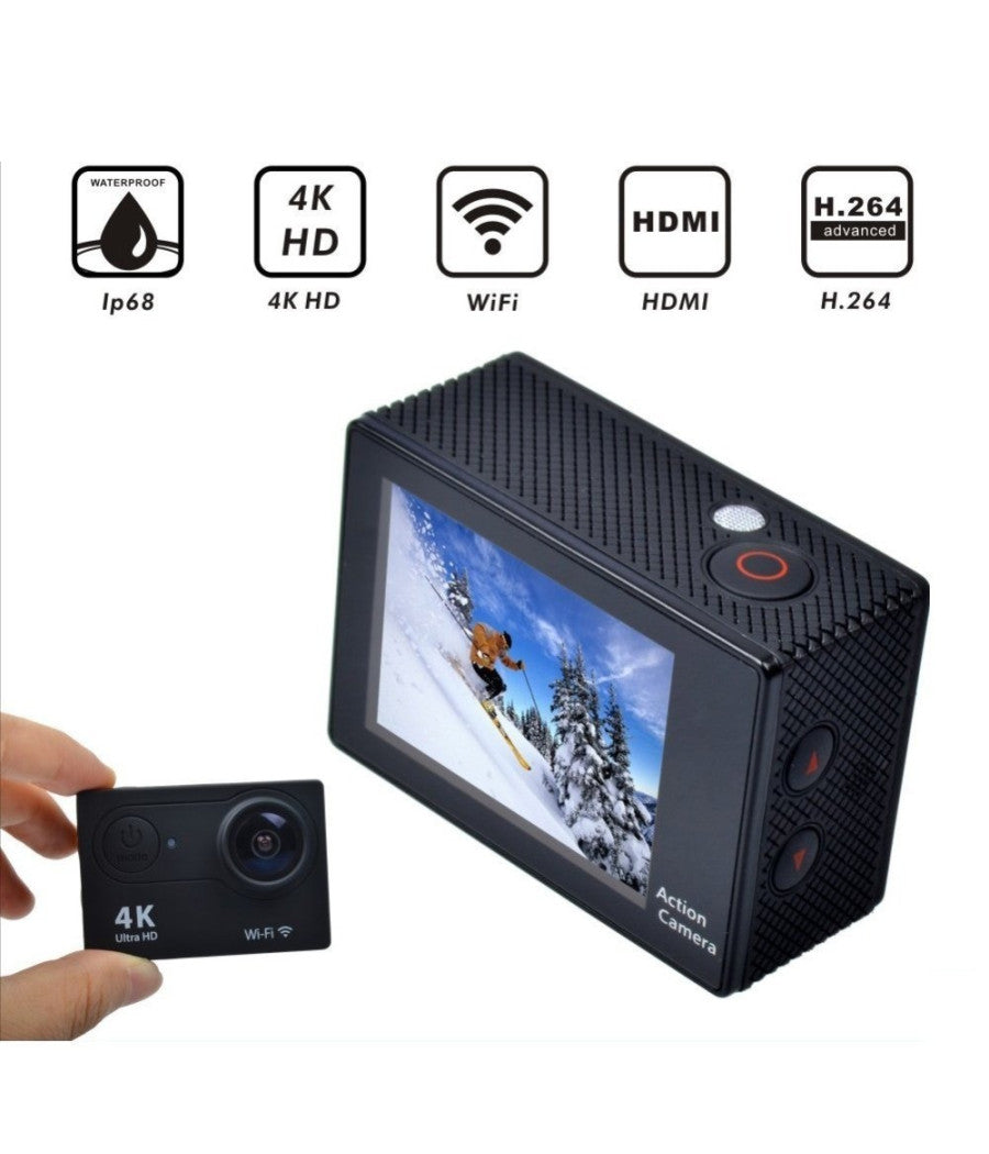 Action Camera 4k Ultra Hd Pro Cam Wifi Wireless Sport Go Videocamera Subacquea         