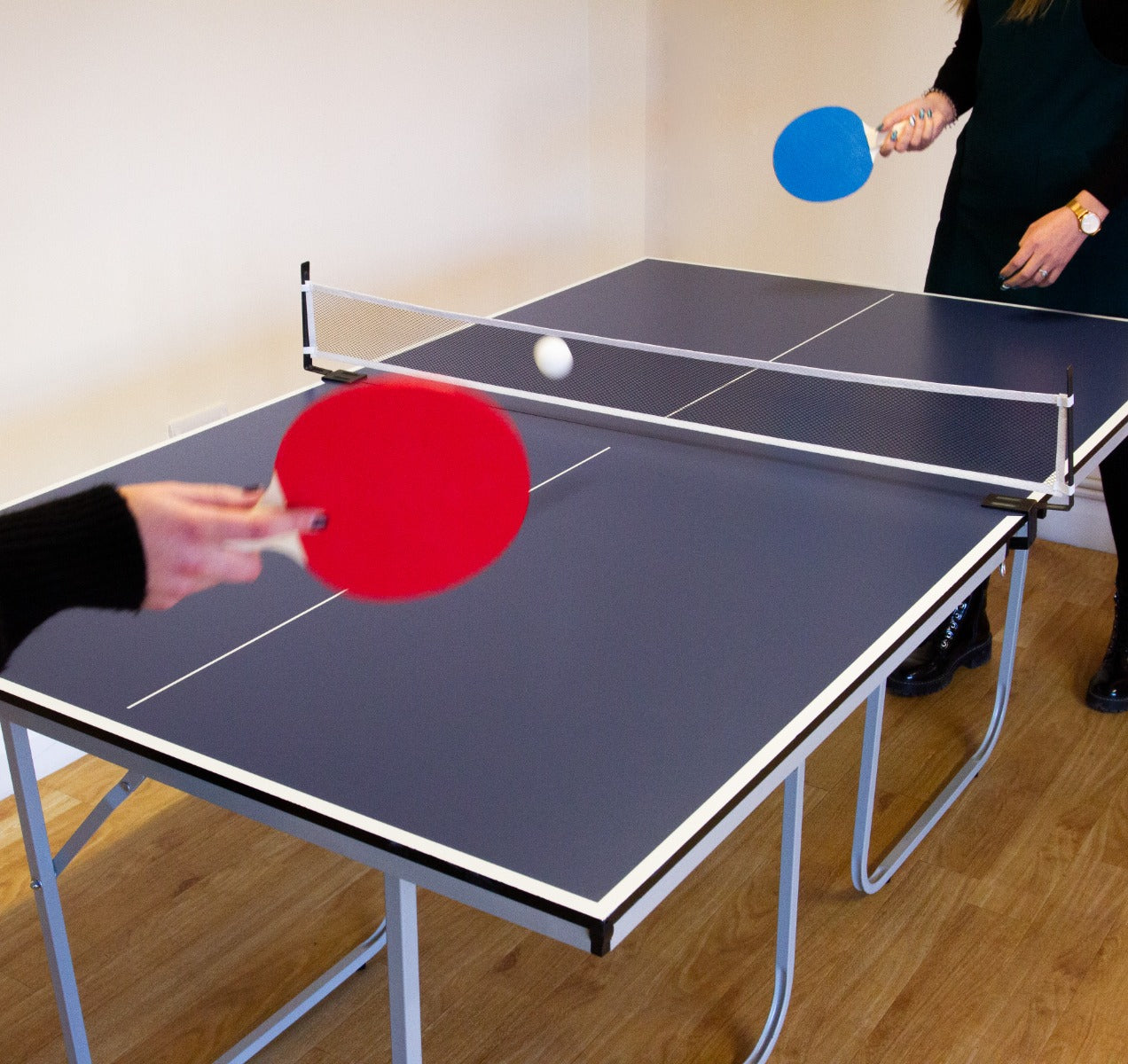 Tavolo da Ping Pong Pieghevole con Kit Racchette e Palline Tennis da Tavolo con Retina e Kit Completo Tavolo da Gioco Multiuso per Uso Interno