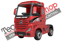 Camion Elettrico Per Bambini Truck MERCEDES ACTROS 12V Porte Apribili-Rosso