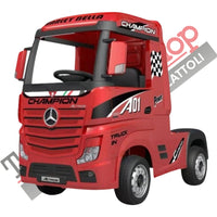 Camion Elettrico Per Bambini Truck MERCEDES ACTROS 12V Porte Apribili-Rosso