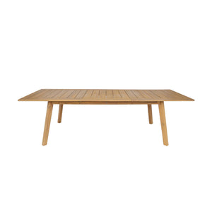 Tavolo da giardino in legno di acacia, 10 posti, marrone naturale