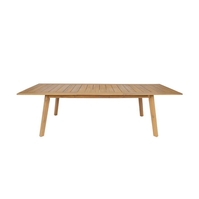 Tavolo da giardino in legno di acacia, 10 posti, marrone naturale