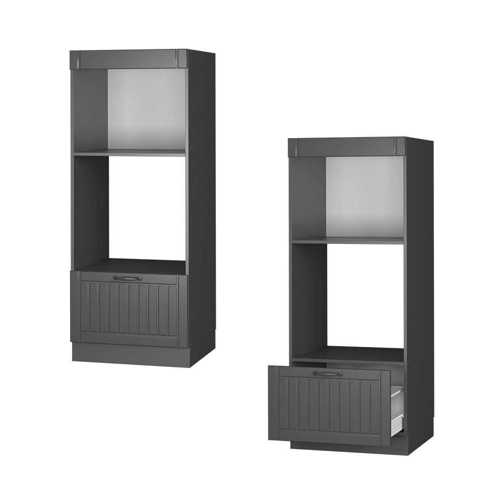 Vicco Set mobili bagno Grigio scuro 60 cm aperto