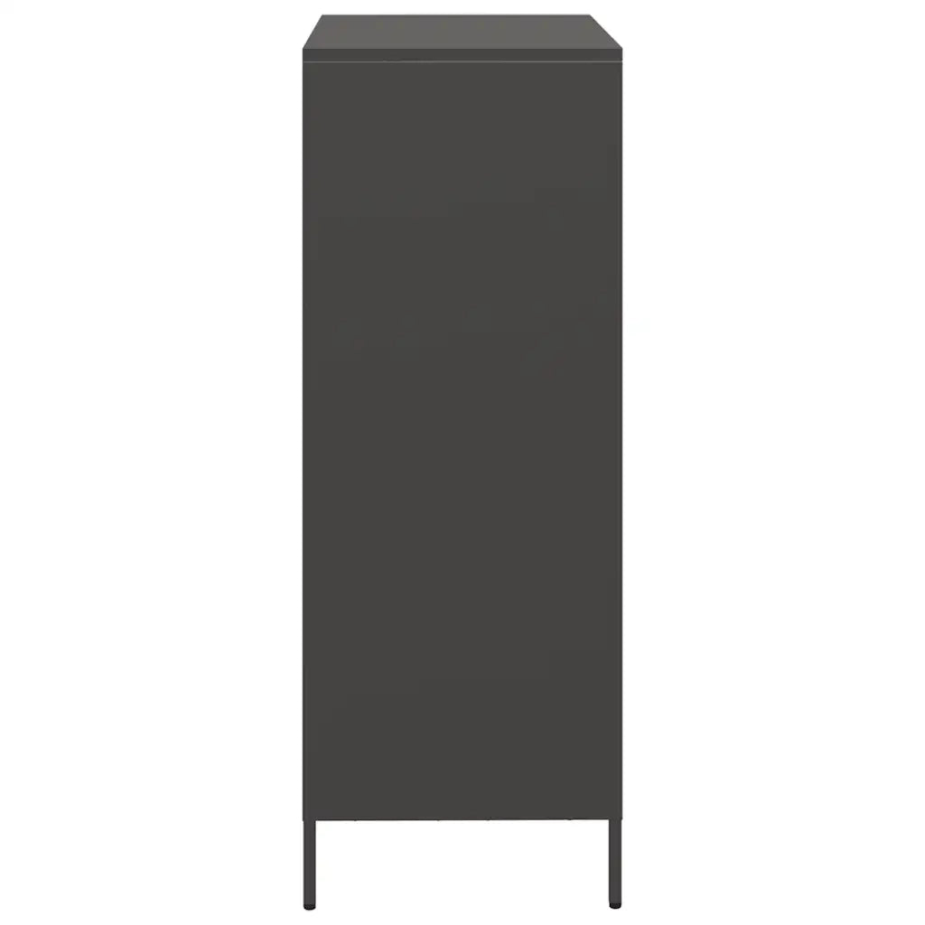 vidaXL Credenza Nera 68x39x103,5 cm in Acciaio