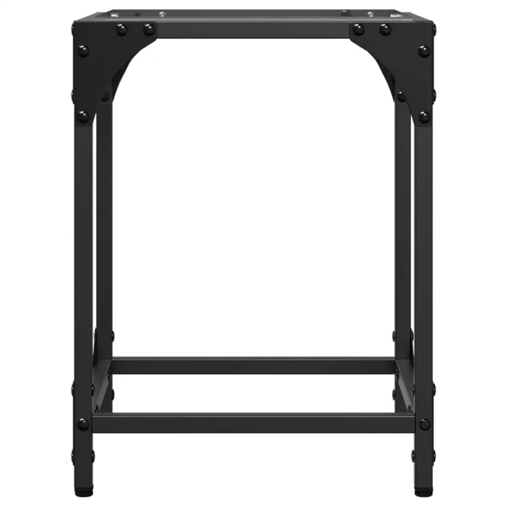 Tavolino Salotto con Piano Vetro Trasparente 30x30x40cm Acciaio 845950