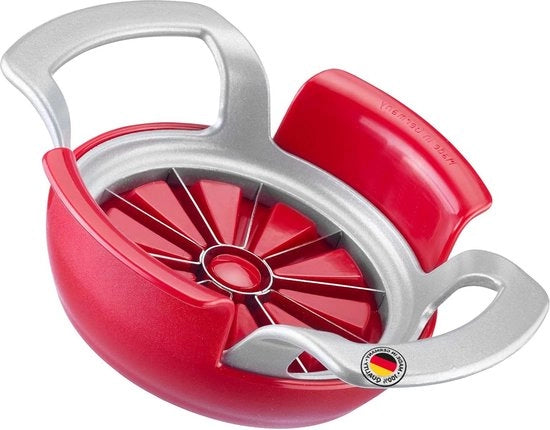 Taglierino per mele e pere in alluminio/acciaio inossidabile/plastica con lama rotante - Divisorex-Spezial argento/rosso 51112260 Taglierino per pere