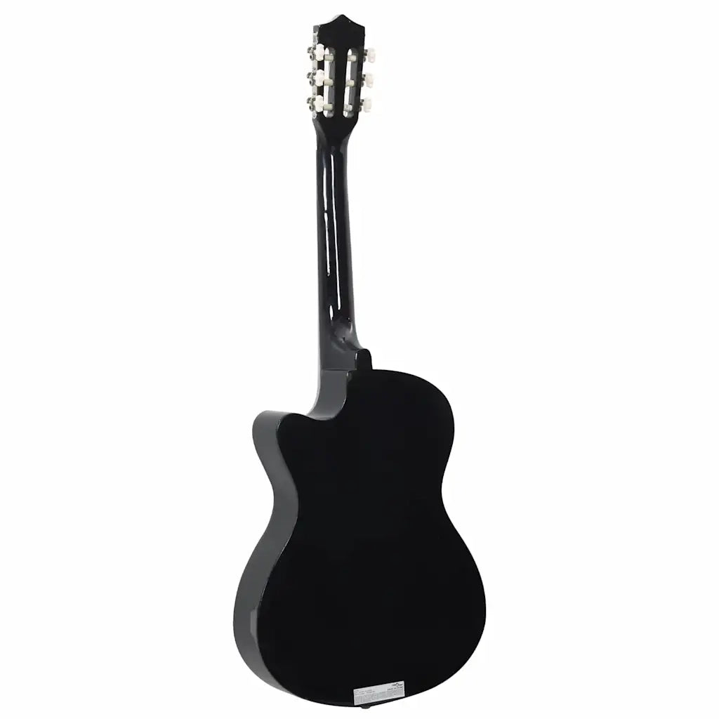 Chitarra Classica Cutaway Western con 6 Corde Nera 38" CFW1064894