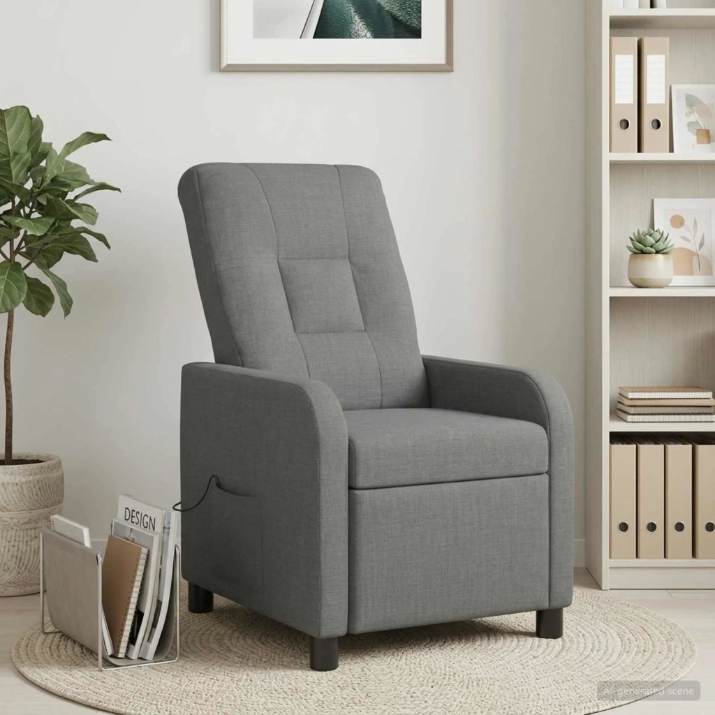 Divano Sedia-Poltrona Massaggiante Grigio Scuro Tessuto 471758