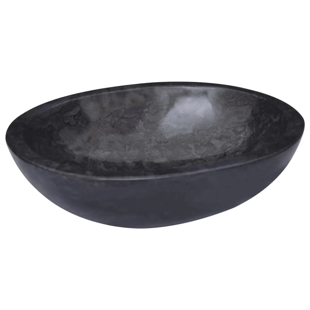 Lavandino da bagno lavabo da appoggio lavabo da WC lavabo da bagno lavabo da interno 53 x 40 cm marmo nero 02_0002816