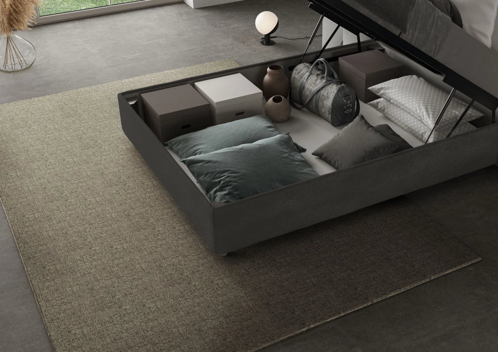 Letto 1 Piazza e Mezzo 120x190 cm Senza Rete Agueda Grigio