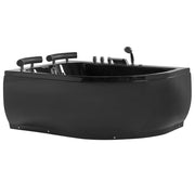 Vasca Idromassaggio Nero Sanitario Acrilico Illuminato a LED Curvo versione destra Doppio 158 x 113 cm