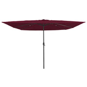 Ombrello da giardino Rosso Bordeaux 295 x 295 x 245 cm 42003664