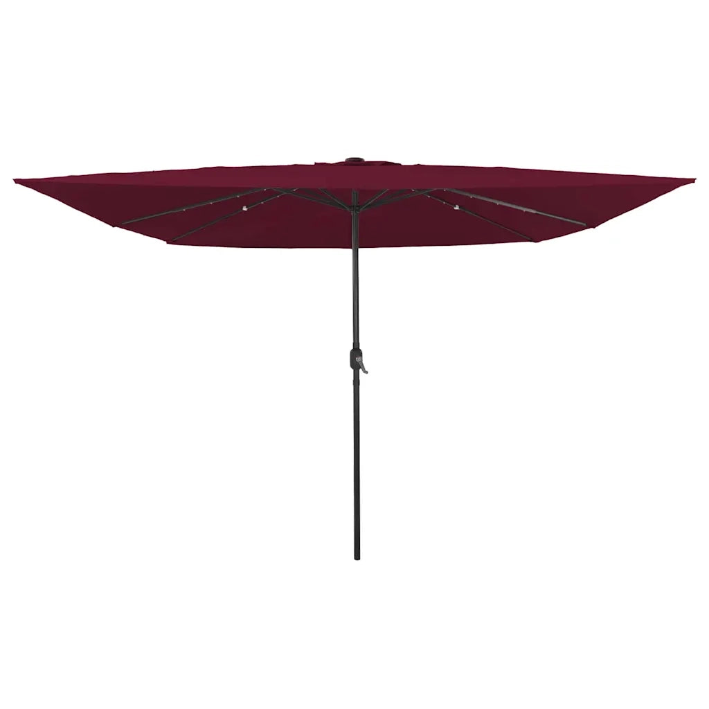 Ombrello da giardino Rosso Bordeaux 295 x 295 x 245 cm 42003664