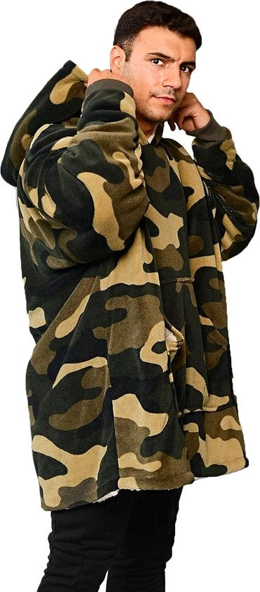 Cappuccia Sherpa Extra Grande Fleece, degenere termica per uomo e donna, con imbottitura soffice, coperta per la notte e degenere per inverno