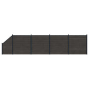 Pannello di Recinzione 5 pcs WPC e Alluminio Nero 3429423