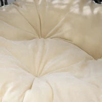 Cestino per Gatto, Letto Rialzato, Accogliente Grotta, con Cuscino Soffice Incluso, Resina Intrecciata Effetto Rattan, Ø 52 x 58H cm, Grigio