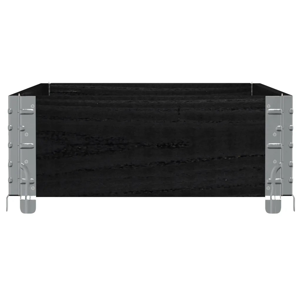 Paretale per Pallet Nero 100x50 cm in Legno Massello di Pino 4010279
