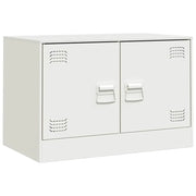Mobile TV multimediale scaffale TV mobile TV sala da pranzo soggiorno camera da letto 67 x 39 x 44 cm acciaio bianco 02_0026144