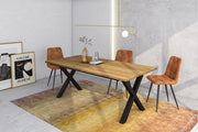 Tavolo da Pranzo, 194x90x74 cm, Per 10 persone, Tavolo Cucina, Rovere