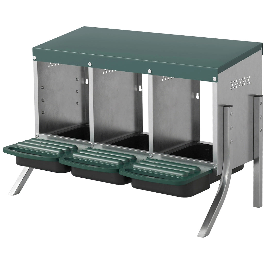 Nido per Galline con Ventilazione ¨C zephmum ¨C Argento 84x55x61 cm