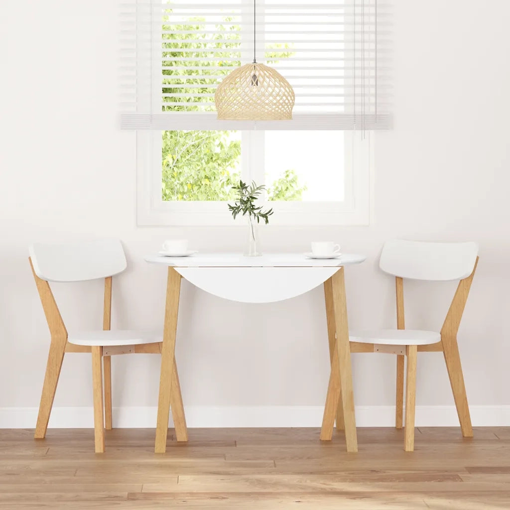 Sedie da Pranzo 2 pz in Legno Massello di Hevea 4102434
