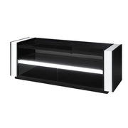 Mobile TV LINA nero e bianco con LED – 143 x 50 x 52 cm