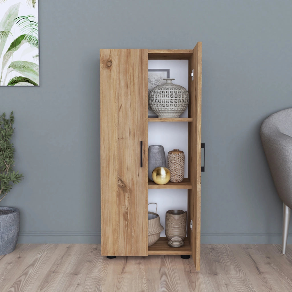 Armadio a 2 Ante Armadio Stretto con 4 Ripiani Mobile per Guardaroba Armadio da Ingresso Corridoio 108 x 49 x 32 cm - Effetto Rovere [en.casa]