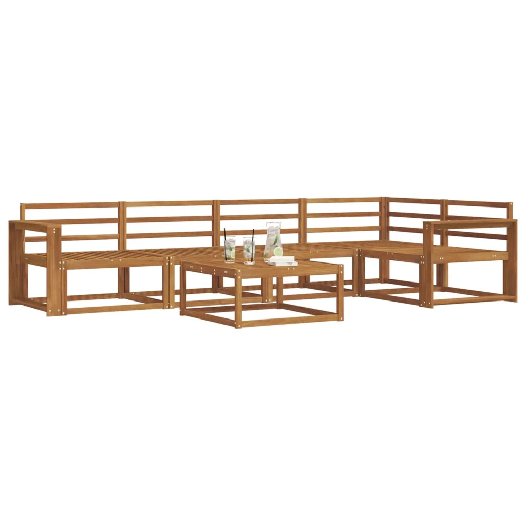 Set di divani da esterno 6 pcs Naturale
