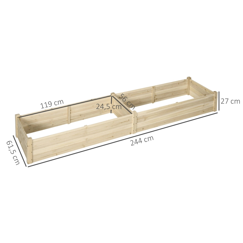 Letto da Giardino ¨C zephmum ¨C Legno di Pino 244x61.5x27 cm