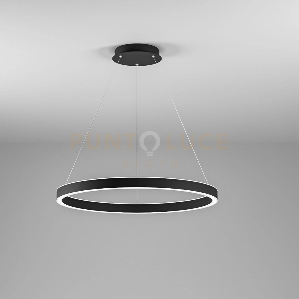 CRISEIDE S/G - LAMPADARIO A SOSPENSIONE NERO 1  LUCE LED 3000K 4200LM 80W DIMMERABILE