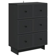 Mobile con Cassetti Nero 66 x 34,5 x 90 cm Legno ingegnerizzato 893916